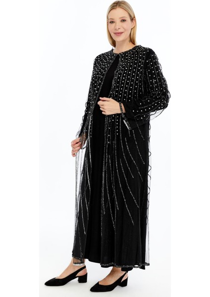 Betül 2'li Takım Taşlı Abaya modelleri