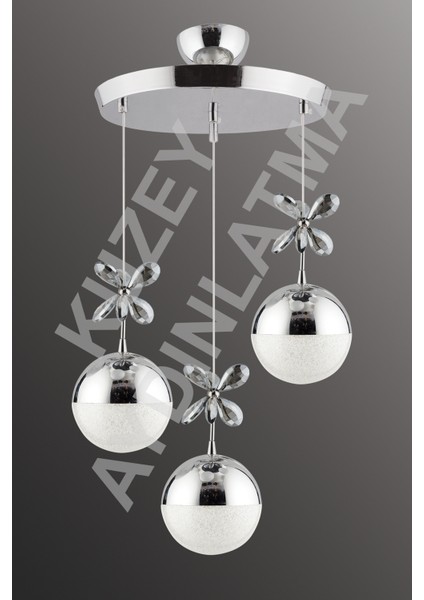 3'lü LED Kumandalı Krom Aydınlatma Seti, 3 Renk Seçeneğiyle Şık Tasarım fiyatları