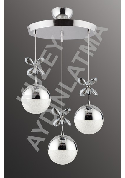 3'lü LED Kumandalı Krom Aydınlatma Seti, 3 Renk Seçeneğiyle Şık Tasarım fırsatları