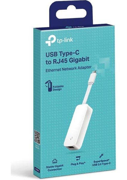 Tp-Lınk UE300C USB 3.0 Type-C To Gıgabıt Ethernet Ağ Adaptoru