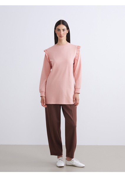 Yeni Sezon Bisiklet Yaka Kadın Sweatshirt Tunik fiyatları