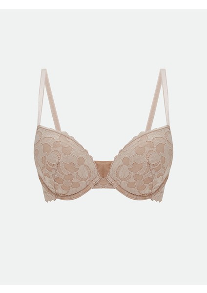 Yeni Sezon Balenli Dolgusuz Dantelli Tişört Sütyen