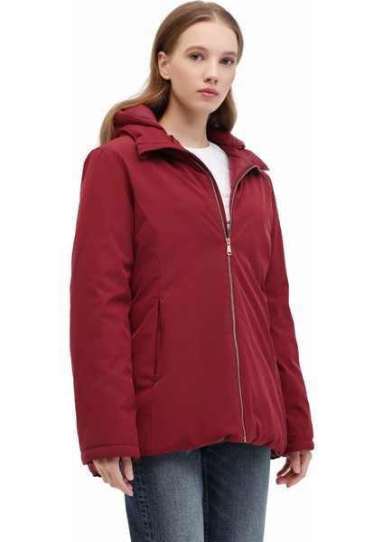 Wl 1poly Padded 5pr Bordo Kadın Mont