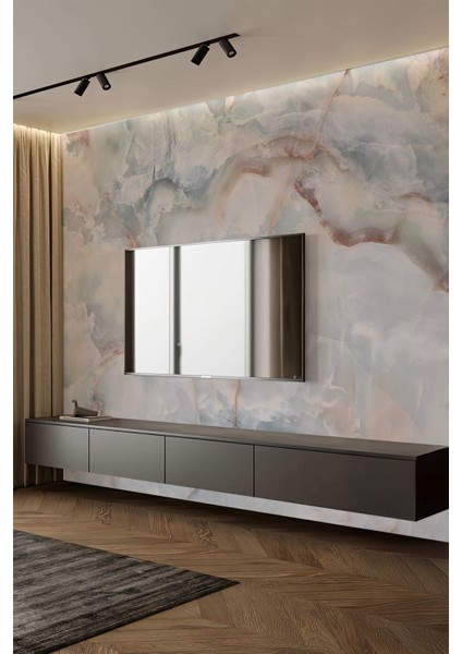 Soft Pastel Modern Oniks Görünümlü Tekstil Duvar Kağıdı fiyatları