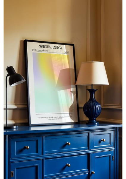 Aura Serisi Siyah Çerçeveli Poster, Tablo No:53 fiyatları