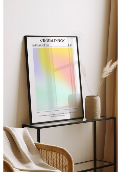 Aura Serisi Siyah Çerçeveli Poster, Tablo No:53 fırsatları