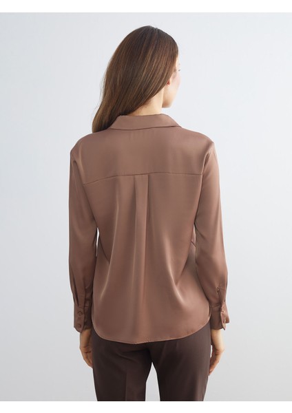 Yeni Sezon Oversize Saten Kadın Gömlek fırsatları