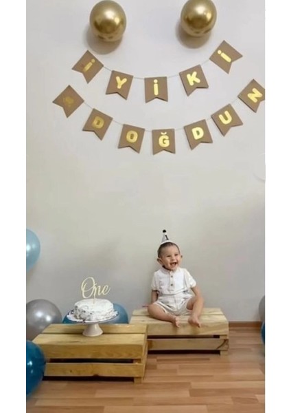 Iyi Ki Doğdun Yazı Zikzak Kraft-Banner fiyatları