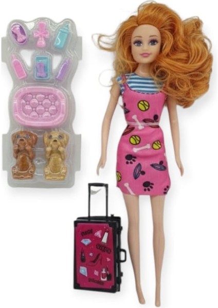 Puppy Bella 30 cm Bebek ve Köpek Bakım Seti - Pembe Elbise (Lisinya) fiyatları