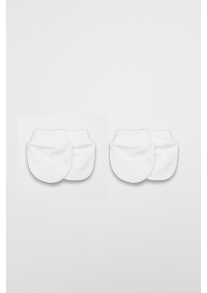 2li Penye Eldiven Basıc 90108 Beyaz