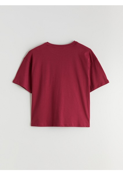 Yeni Sezon Bisiklet Yaka Baskılı Kadın Pijama Takımı modelleri