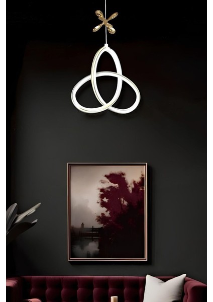 Melisia White Gold Tek Renk Modern Sarkıt LED Avize