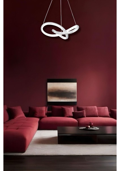 Nadya White Chrome Tek Renk Modern Sarkıt LED Avize modelleri