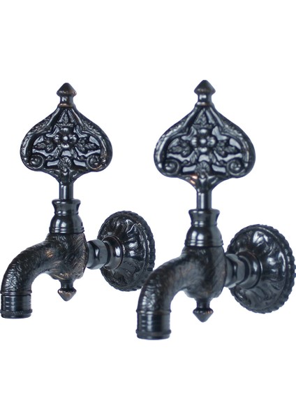 Ikili Desenli Perlatörlü Bakır Oksit Osmanlı Musluk