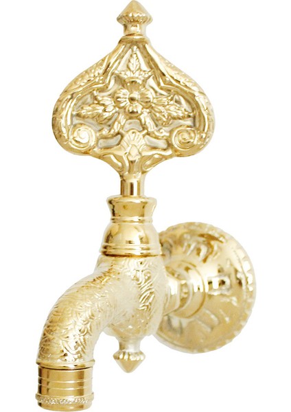 Desenli Perlatörlü Sarı Osmanlı Musluk