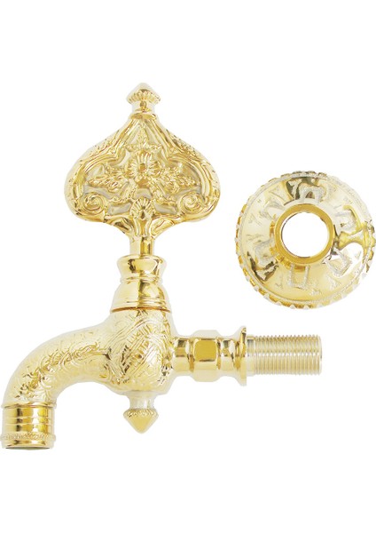 Desenli Perlatörlü Sarı Osmanlı Musluk modelleri