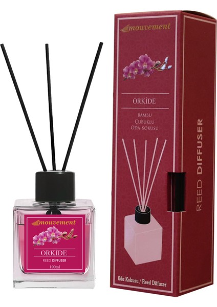 Orkide Zarafeti 100 ml Bambu Çubuklu Oda Kokusu – Şık ve Sofistike Bir Atmosfer Yaratın