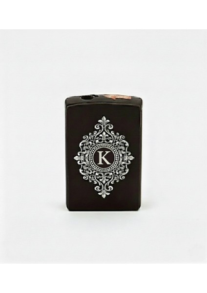 K Harfli Detaylı Kişiye Özel Harf Baskılı Gazlı Çakmak