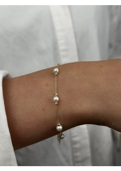 14 Ayar Altın Incili Bileklik 1036 fiyatları