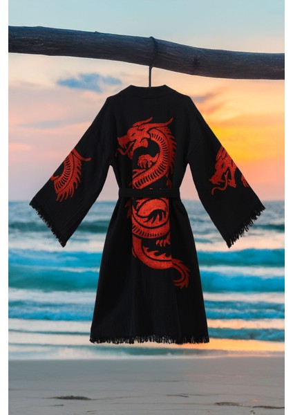 Organik %100 Pamuk Kimono Yaka Sabalık Bornoz - Viserion modelleri