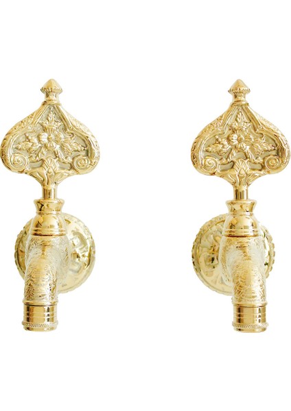 Ikili Desenli Perlatörlü Sarı Osmanlı Musluk fiyatları