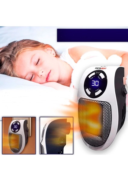 Fanlı Elektrikli Isıtıcı Karavan Için Taşınabilir 220 Volt Fişe Takılan 500 Watt Isıtıcı Kumandalı fırsatları