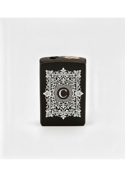C Harfli Detaylı Kişiye Özel Harf Baskılı Gazlı Çakmak