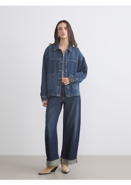 Yeni Sezon Oversize Kadın Jean Gömlek Ceket fiyatları
