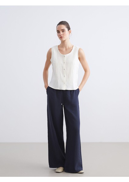 Yeni Sezon Beli Lastikli Modal Karışımlı Kadın Pantolon