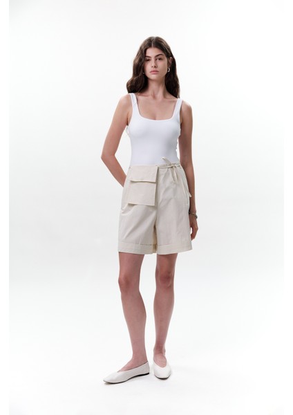 Cep Kemerli Şort Taş fırsatları