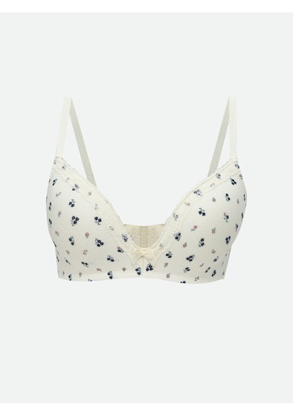 Yeni Sezon Balenli Dolgusuz Çiçekli Sütyen