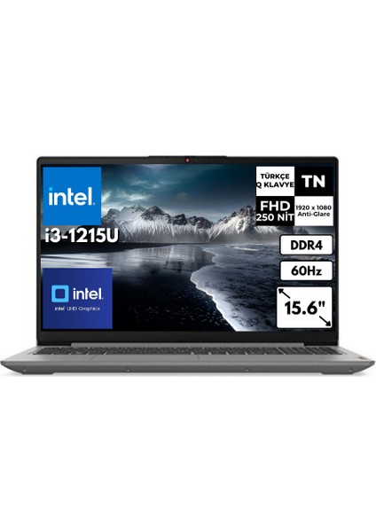 Ideapad 3 15IAU7 I3-1215U 8 GB 4 Tbssd UHD Graphics 15.6" Fhd Windows 11 Pro Notebook 82RK0188TXAT35