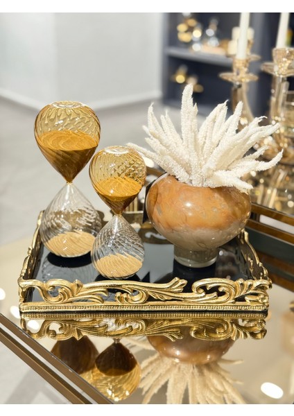 Amber & Şeffaf 2'li Dekoratif Kum Saati Seti fırsatları