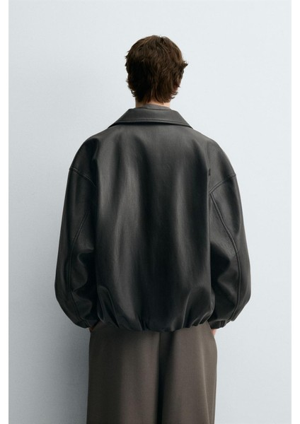 Suni Deri Bomber Erkek Ceket fiyatları