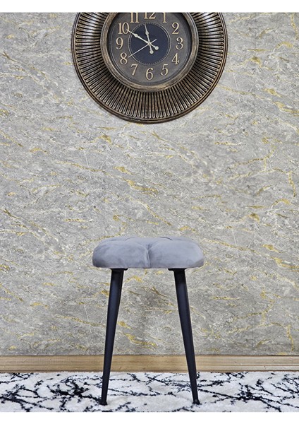 Kare Siyah Boyalı Konik Ayaklı Tabure - Oturak - Bar Taburesi - Ayaklı Tabure Gri Renk 48 x 33 Boyut/ebat fiyatları