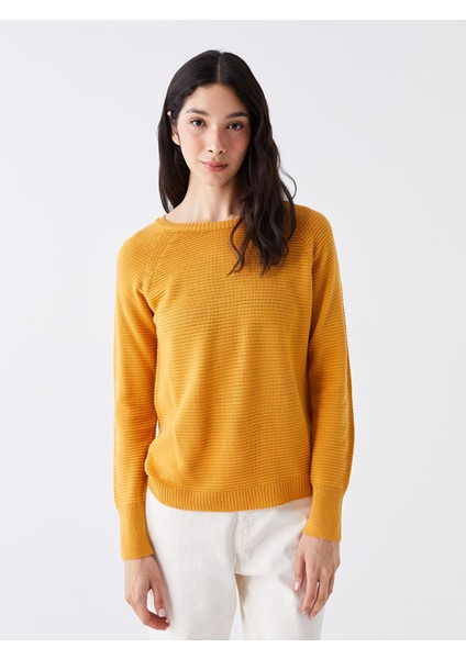 Yeni Sezon Bisiklet Yaka Kendinden Desenli Uzun Kollu Kadın Triko Kazak fiyatları