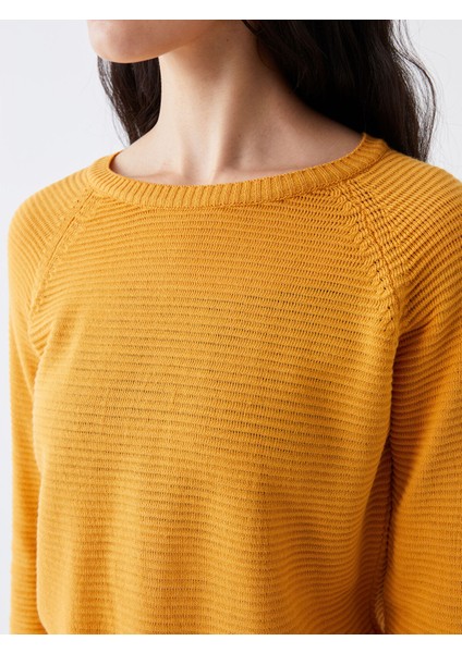 Yeni Sezon Bisiklet Yaka Kendinden Desenli Uzun Kollu Kadın Triko Kazak fırsatları