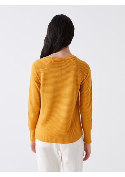 Yeni Sezon Bisiklet Yaka Kendinden Desenli Uzun Kollu Kadın Triko Kazak indirimleri