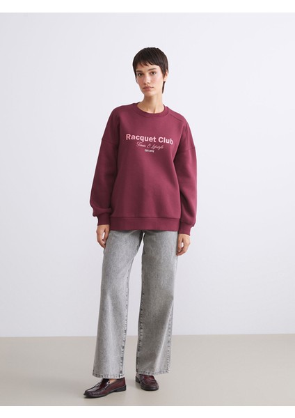 Yeni Sezon Baskılı Oversize Kadın Kalın Sweatshirt fiyatları