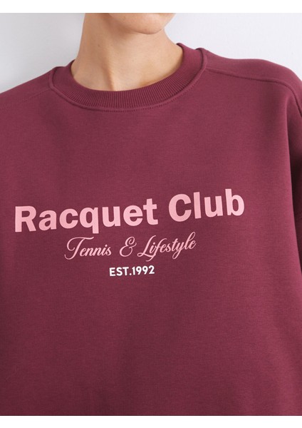 Yeni Sezon Baskılı Oversize Kadın Kalın Sweatshirt modelleri