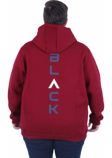 Mocgrande Büyük Beden Kapüşonlu Fermuarlı 3ip Sweat Black 25716 Murdum modelleri