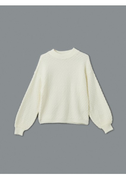 Yeni Sezon Bisiklet Yaka Kendinden Desenli Kadın Triko Kazak indirimleri