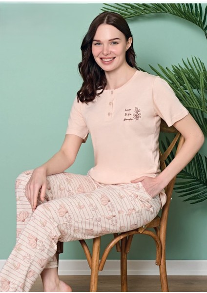 Modal Kısa Kol Pijama Takımı 1821