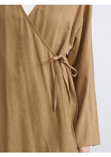 Yeni Sezon Kruvaze Yaka Dokulu Kadın Kimono fırsatları