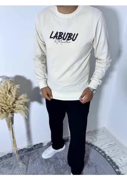 Labubu Sırt Baskı Bisiklet Yaka Sweatshirt fiyatları