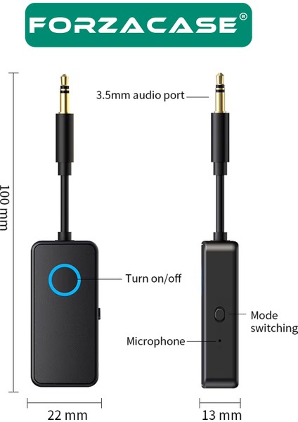 Tv, Araç, Bilgisayar Uyumlu 2in1 Aux Bluetooth 5.4 Kablosuz Ses Adaptörü - FC1130 indirimleri