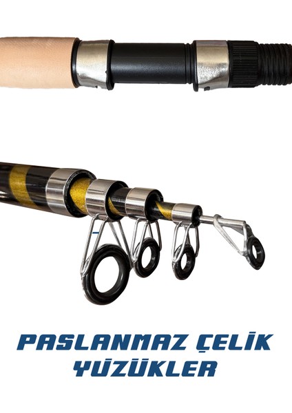 Trendy 360CM Olta Seti Kıyı Göl Deniz Olta Seti Vortex Olta Makinesi Dahil Olta Kamışı 2'li Set fırsatları