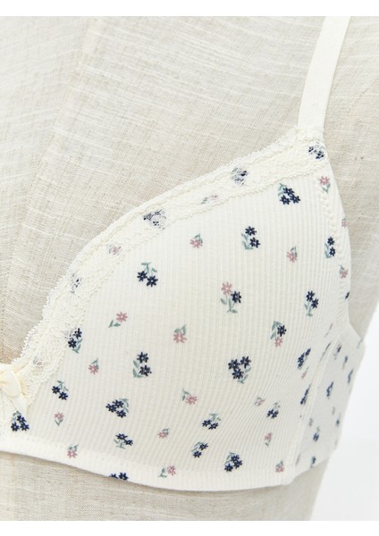 Yeni Sezon Balenli Dolgusuz Çiçekli Sütyen modelleri