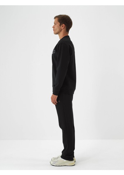 Erkek Siyah Pamuk Dokulu Regular Fit Sweatshirt modelleri