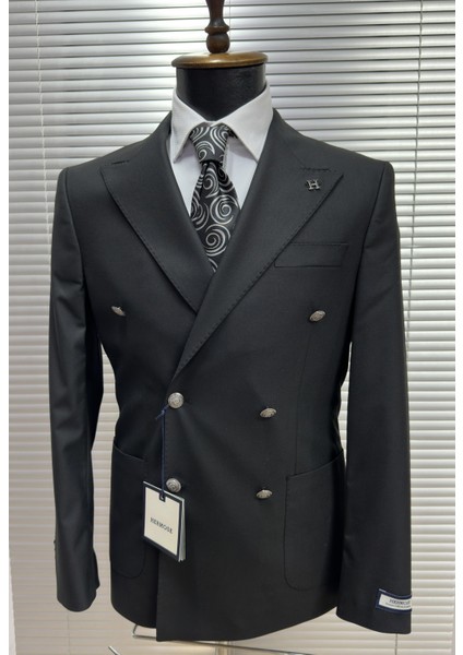 Siyah Metal Düğmeli Modern Fit Ceket modelleri